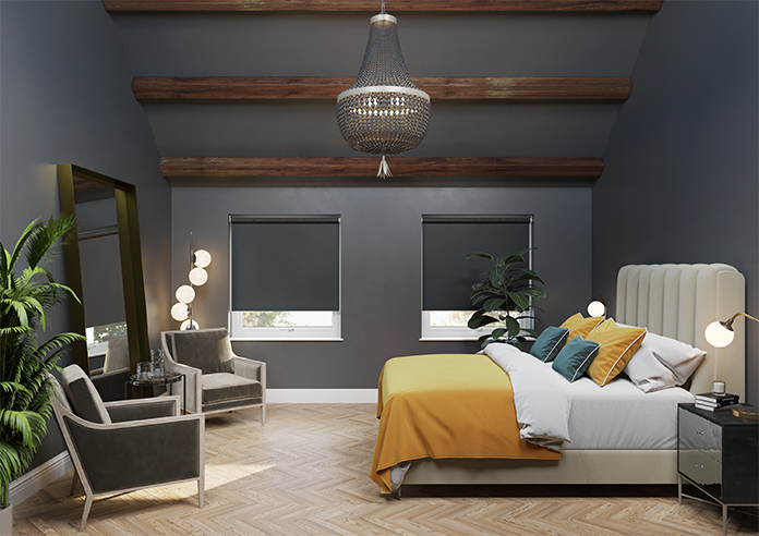 Trinity (Blackout), Shadow - Motorised Roller Blind - Image 5